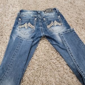 Miss Me Jean's skinny size 25 Inseam is 29